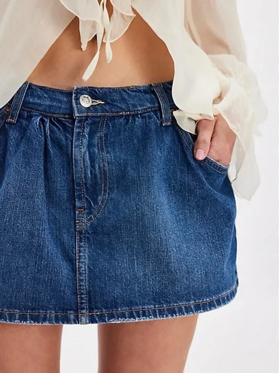 We The Free Denim Skort- Mood Ring❤️ - Picture 4 of 7